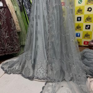 SC1 Gray Beads and sequence work Cutdana Fabrics