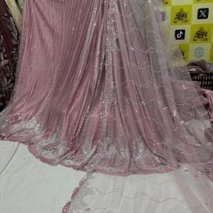 SC5 Pink Beads and sequence work Cutdana Fabrics