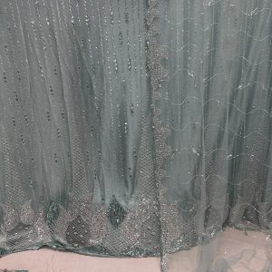 SC6 Teal Beads and sequence work Cutdana Fabrics