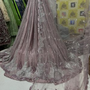 SC7 Mauve/Lilac Beads and sequence work Cutdana Fabrics