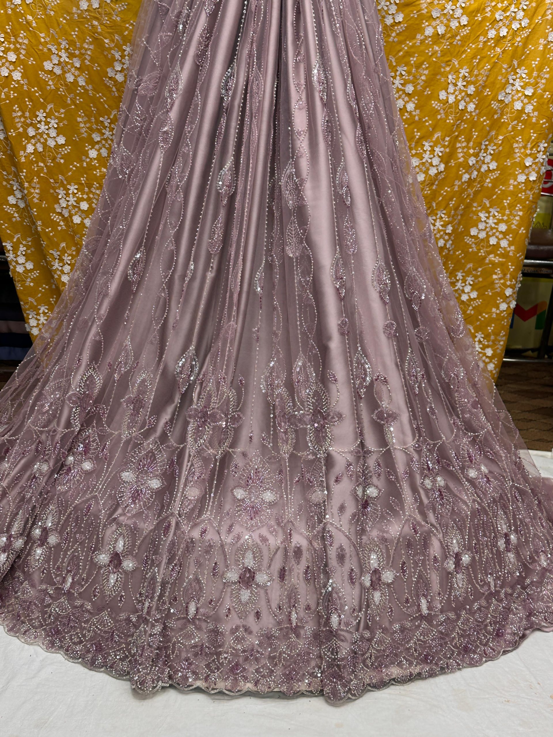 SC24 Dusty Rose and sequence work Cutdana Fabrics