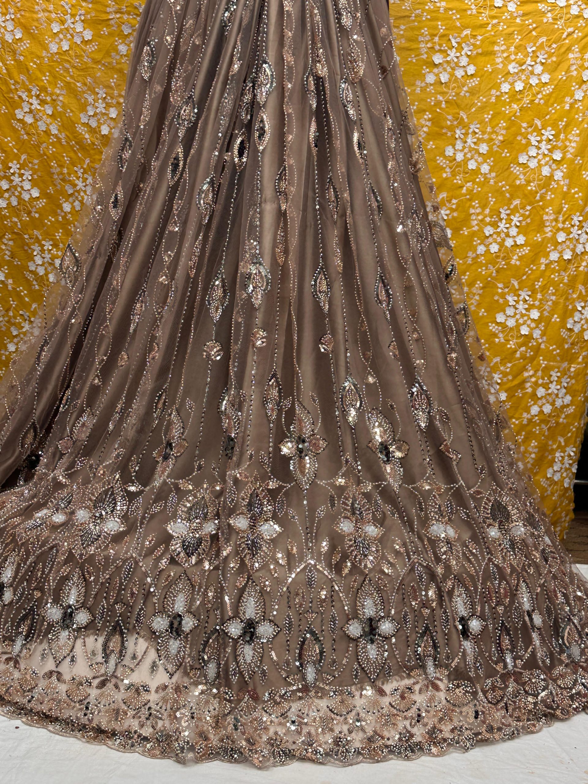 SC27 Brown and sequence work Cutdana Fabrics