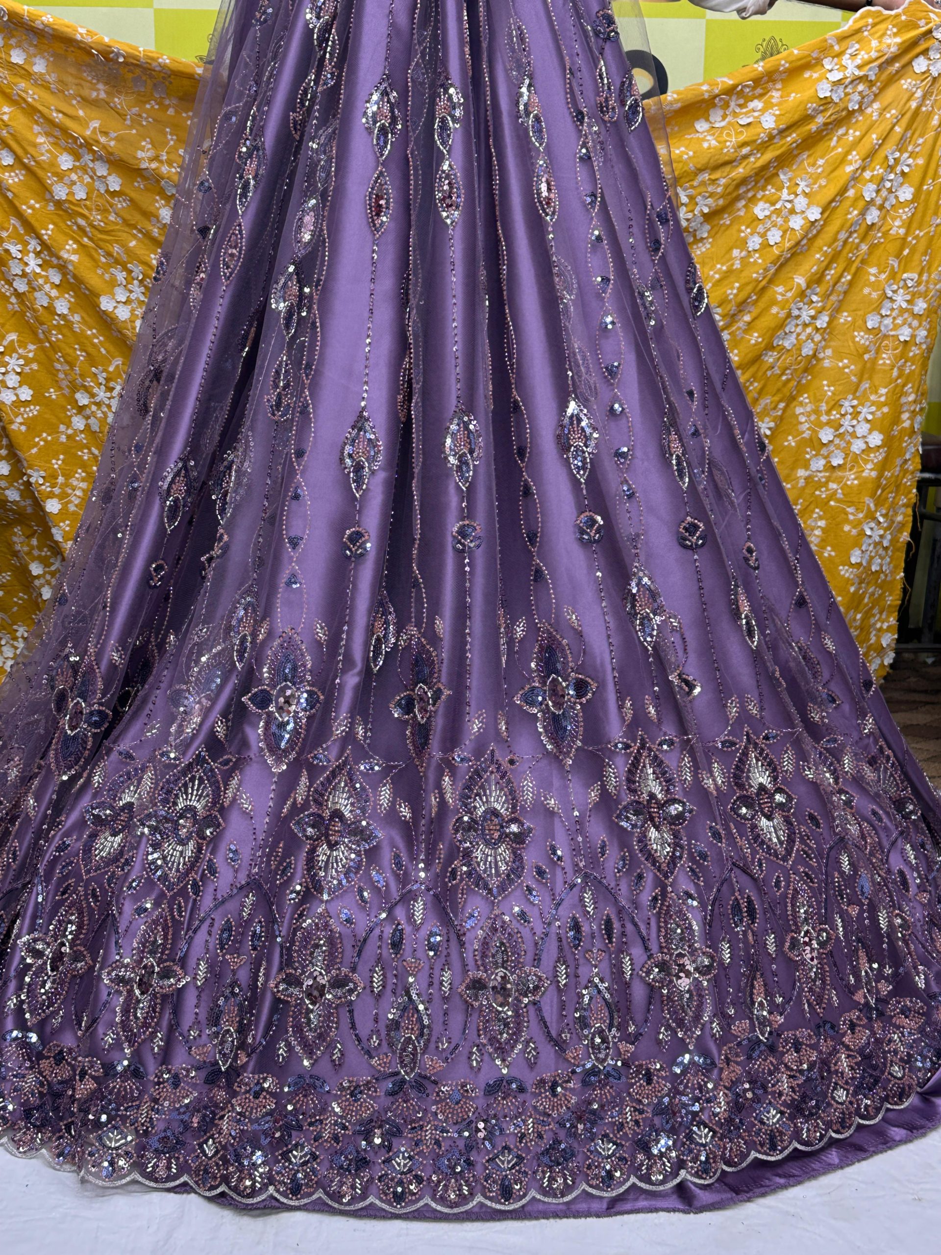 SC29 Brown and sequence work Cutdana Fabrics